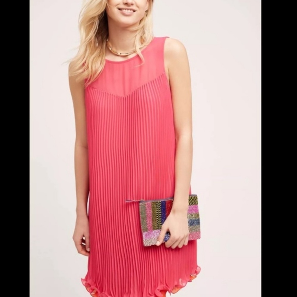 Anthropologie Maeve pleated dress, size 2